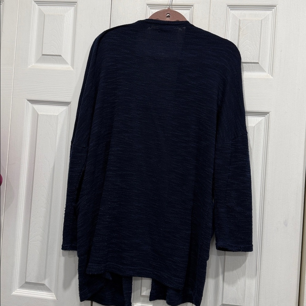 Nanavatee Navy Open-Front Women's Sweater size - Picture 4 of 6